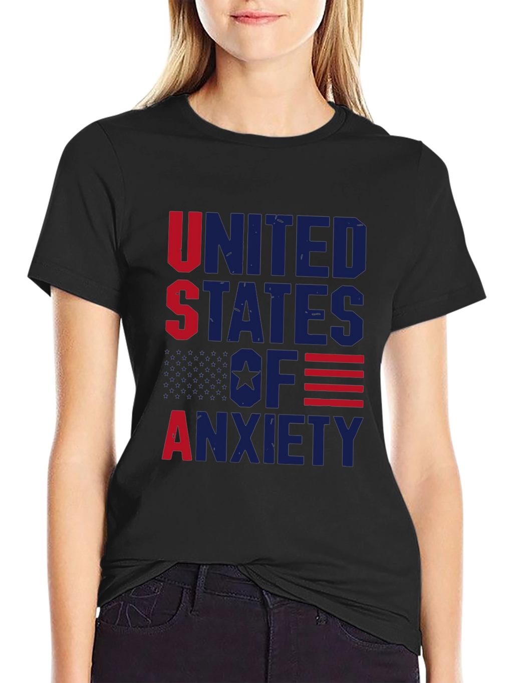 USA Anxiety Graphic T-Shirt