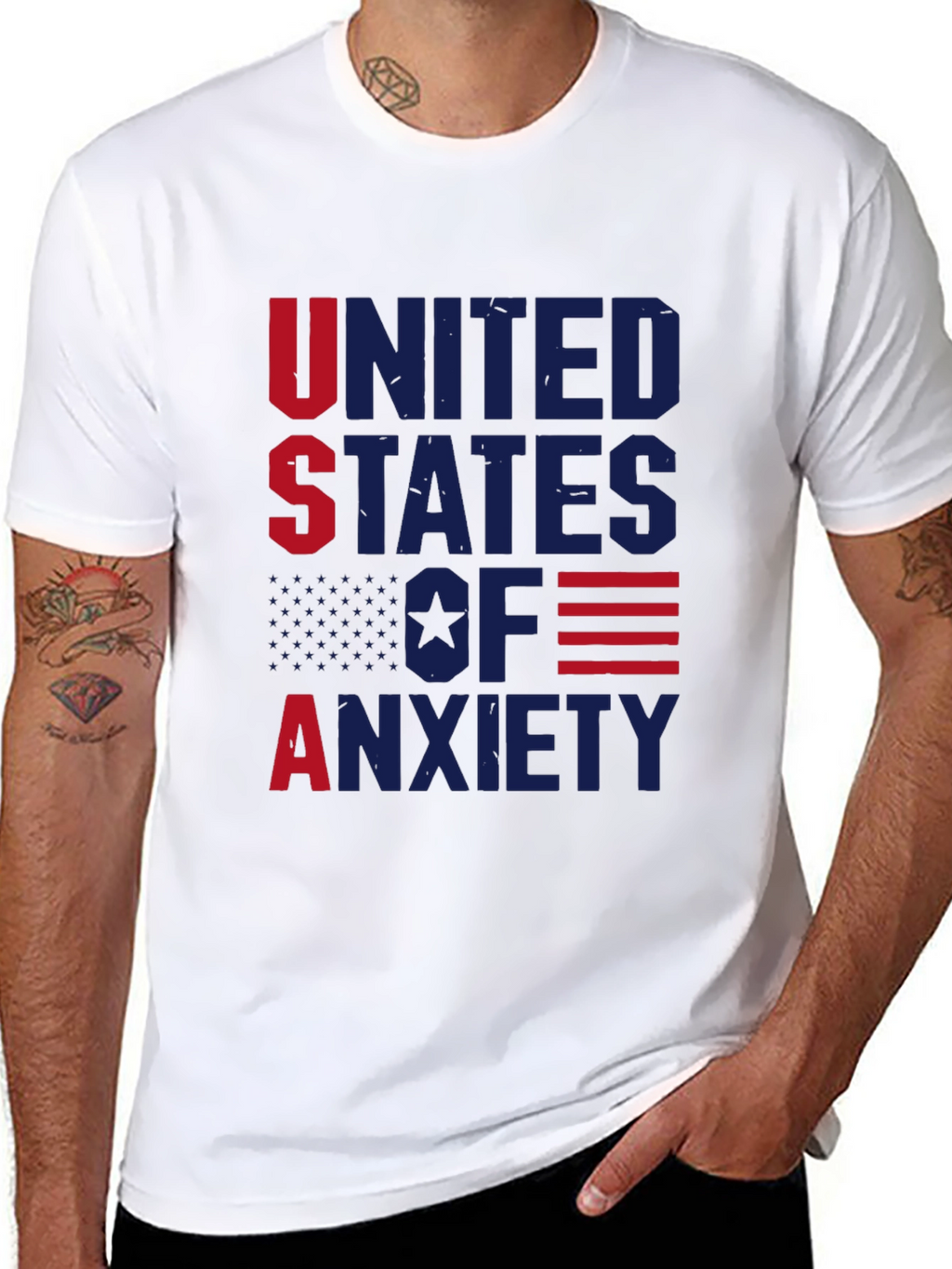 USA Anxiety Graphic T-Shirt