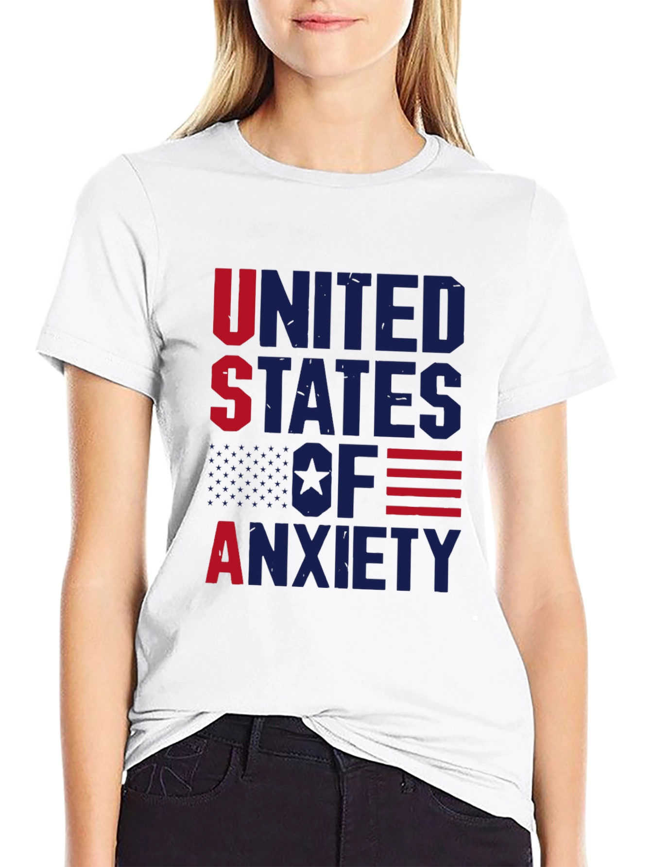 USA Anxiety Graphic T-Shirt