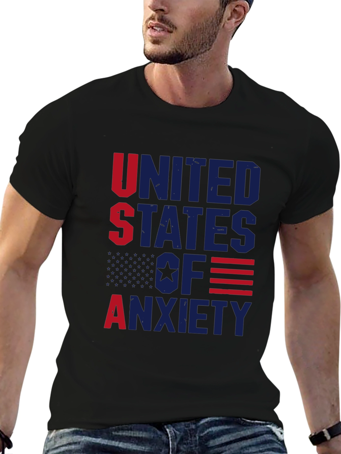 USA Anxiety Graphic T-Shirt