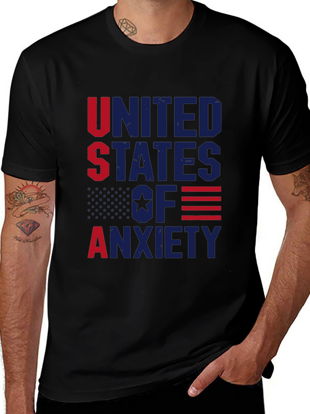 USA Anxiety Graphic T-Shirt