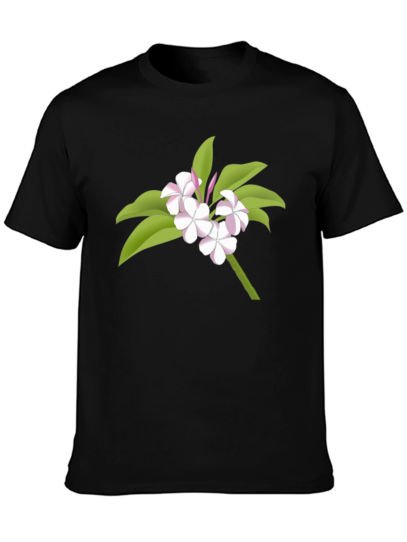 Floral Graphic Tee - Black Casual Wear