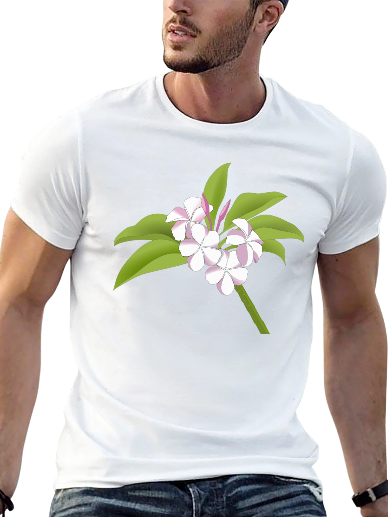 Floral Graphic Tee - Black Casual Wear