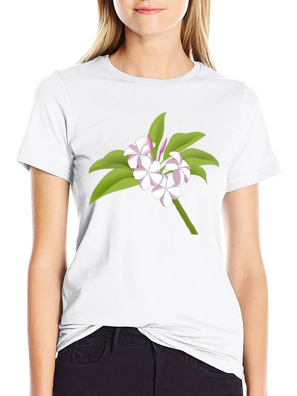 Floral Graphic Tee - Black Casual Wear