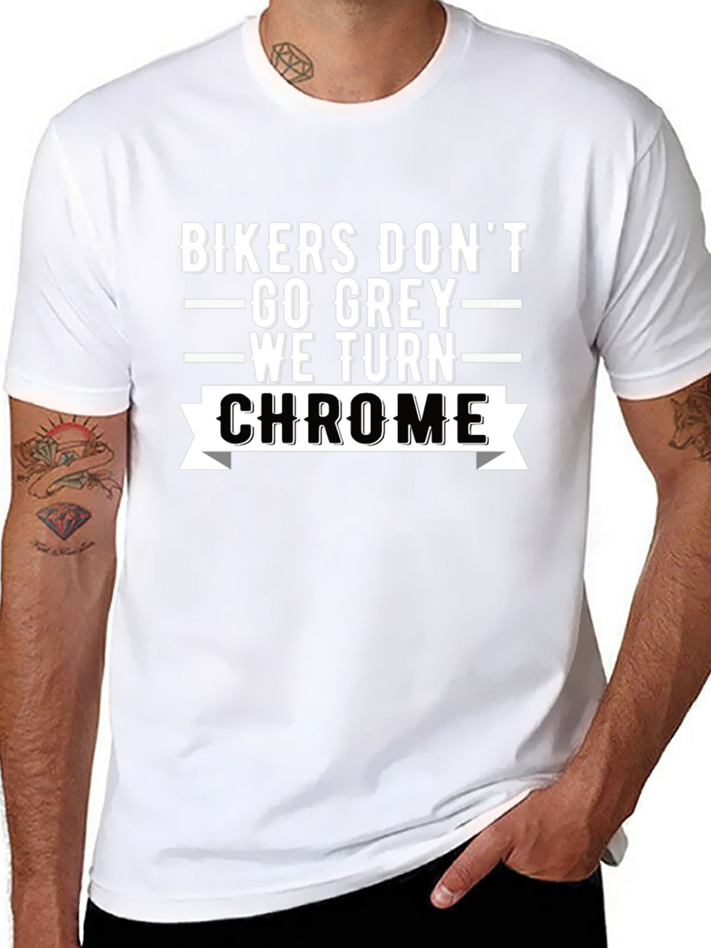 Biker Chrome Graphic T-Shirt