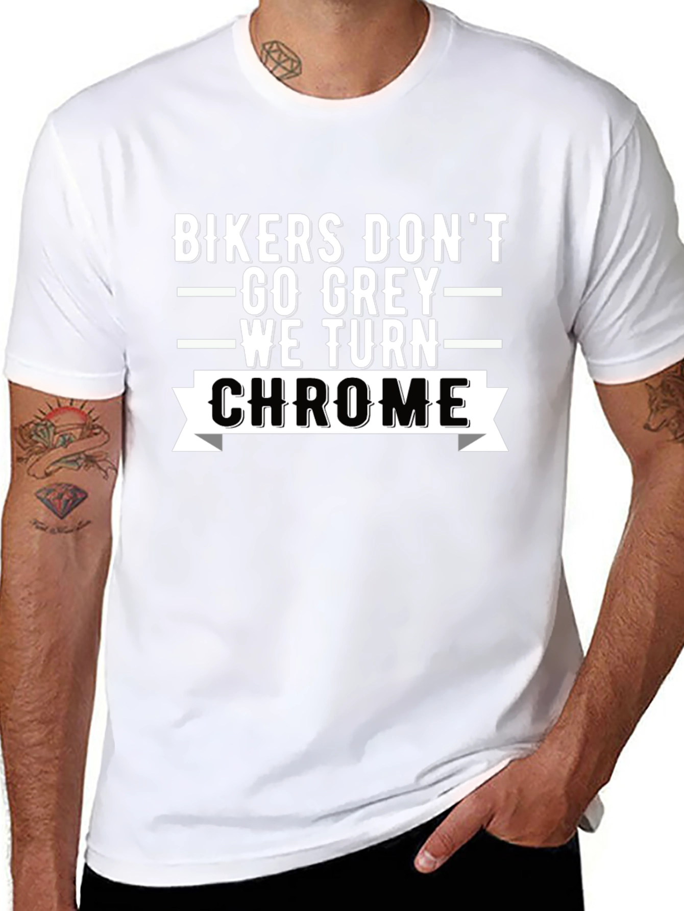 Biker Chrome Graphic T-Shirt