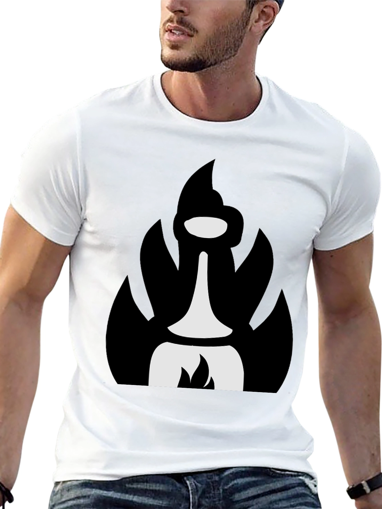 Abstract Black T-Shirt with Unique Graphic