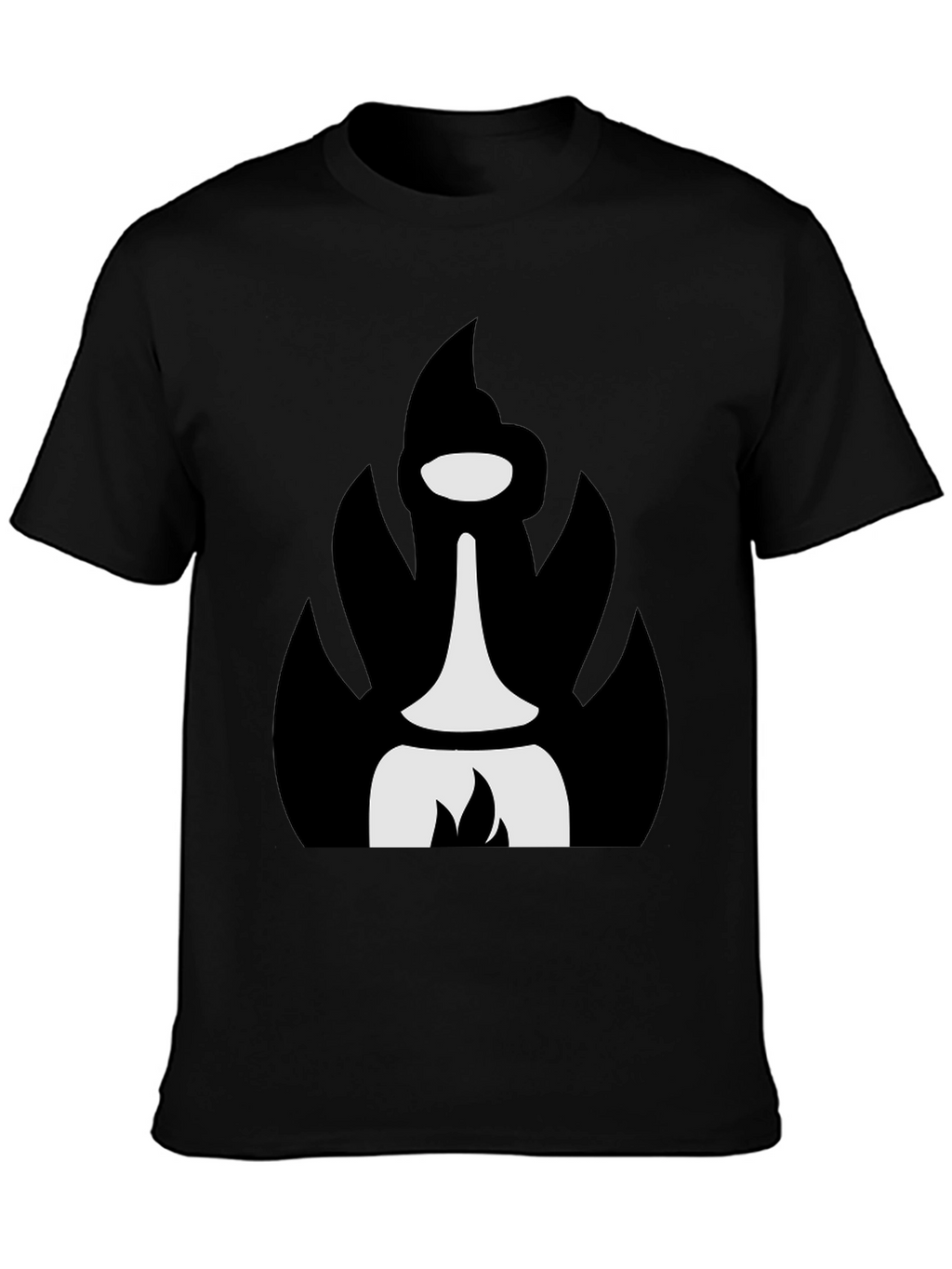 Abstract Black T-Shirt with Unique Graphic