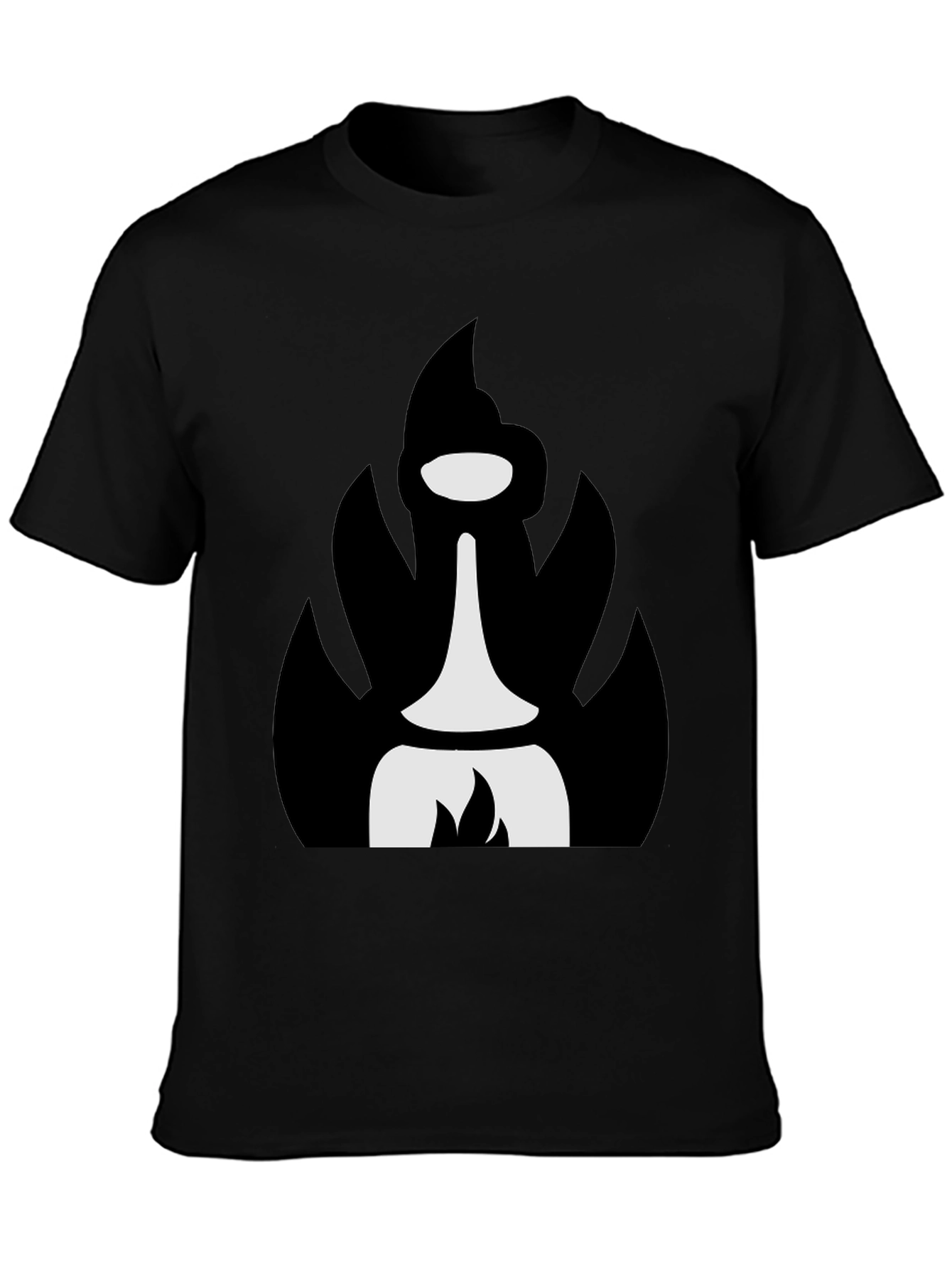Abstract Black T-Shirt with Unique Graphic