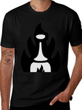 Abstract Black T-Shirt with Unique Graphic