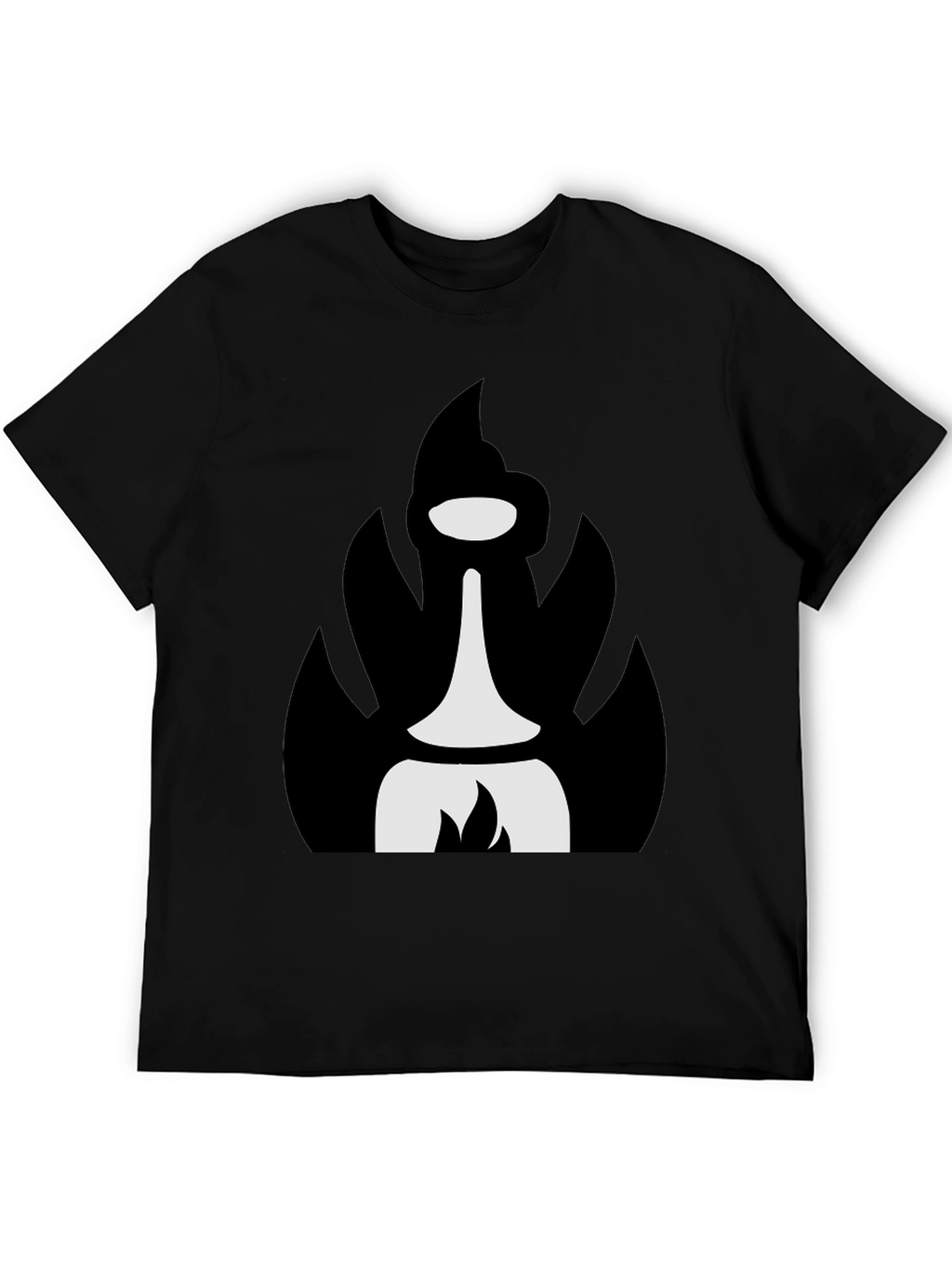 Abstract Black T-Shirt with Unique Graphic