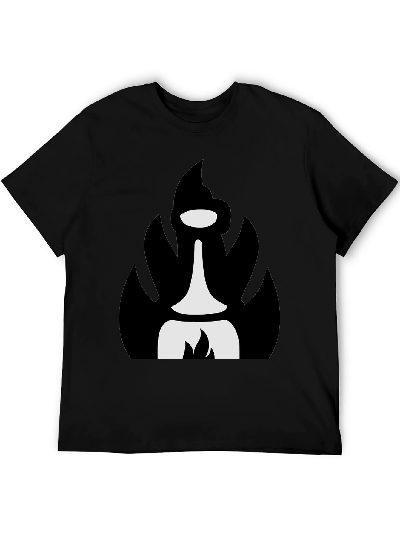 Abstract Black T-Shirt with Unique Graphic