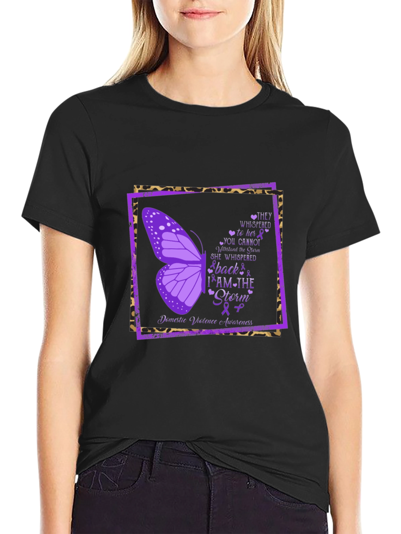 I Am The Storm Domestic Violence Awareness T-Shirt
