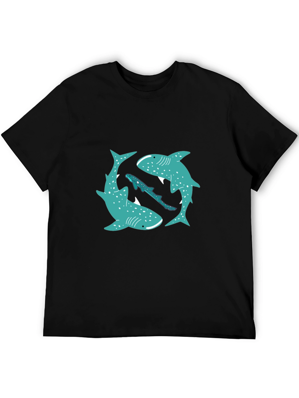 Shark Circle Graphic Tee - Casual Style