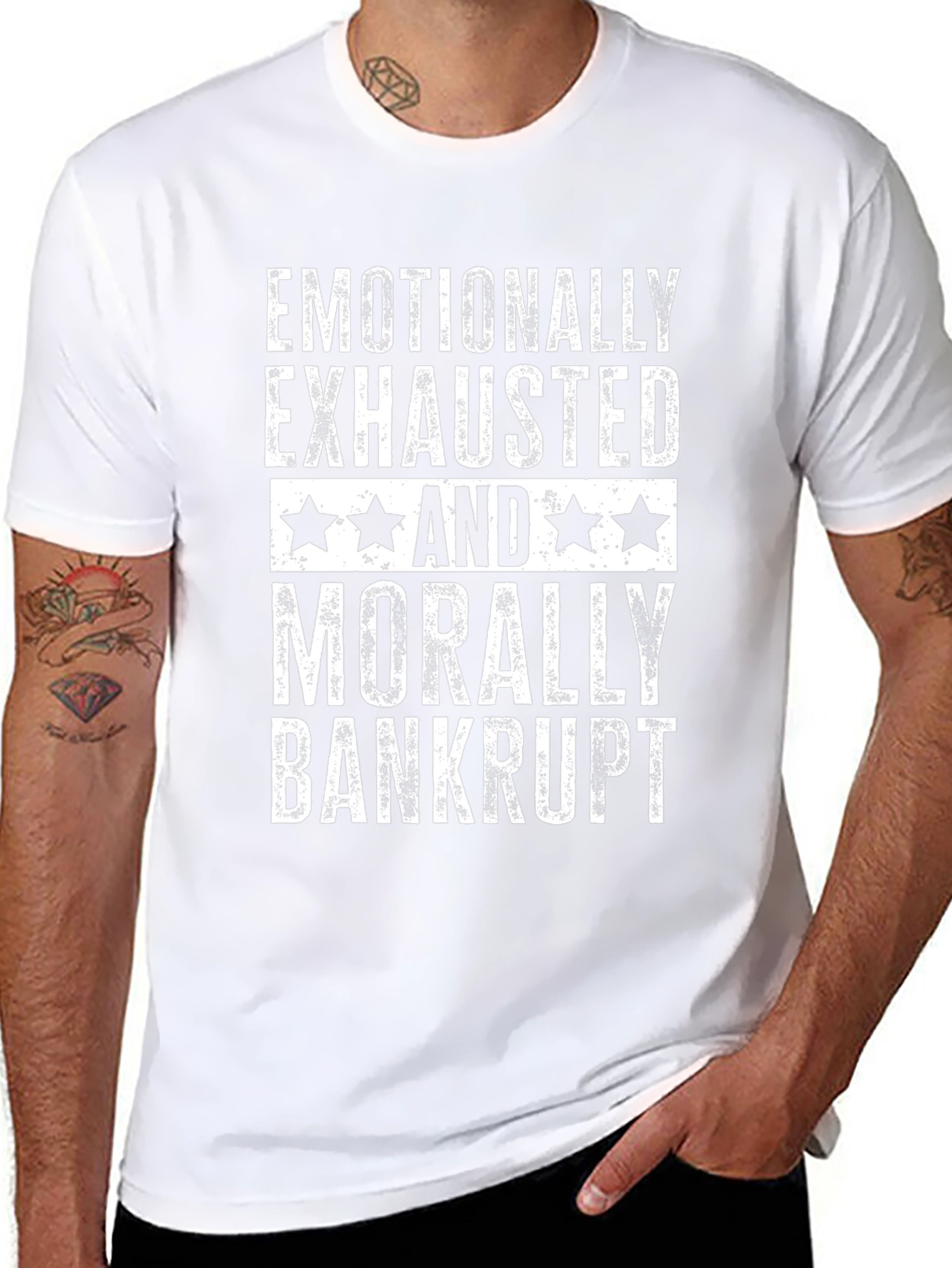 Emotionally Exhausted Morally Bankrupt Graphic Tee