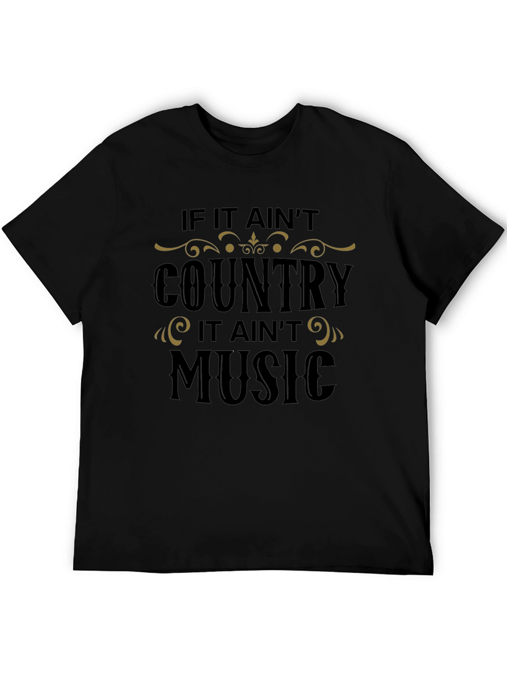 Country Music T-Shirt - Black Graphic Tee
