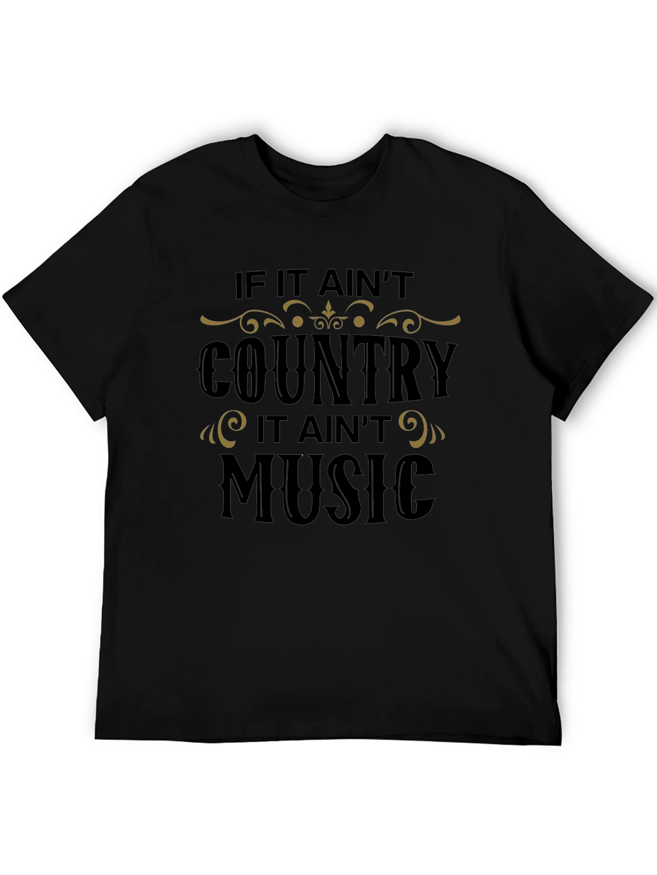 Country Music T-Shirt - Black Graphic Tee