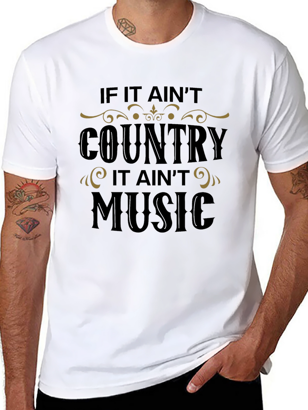Country Music T-Shirt - Black Graphic Tee