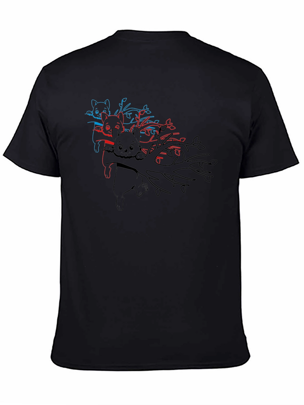 Koala Bear 3D Style Black T-Shirt