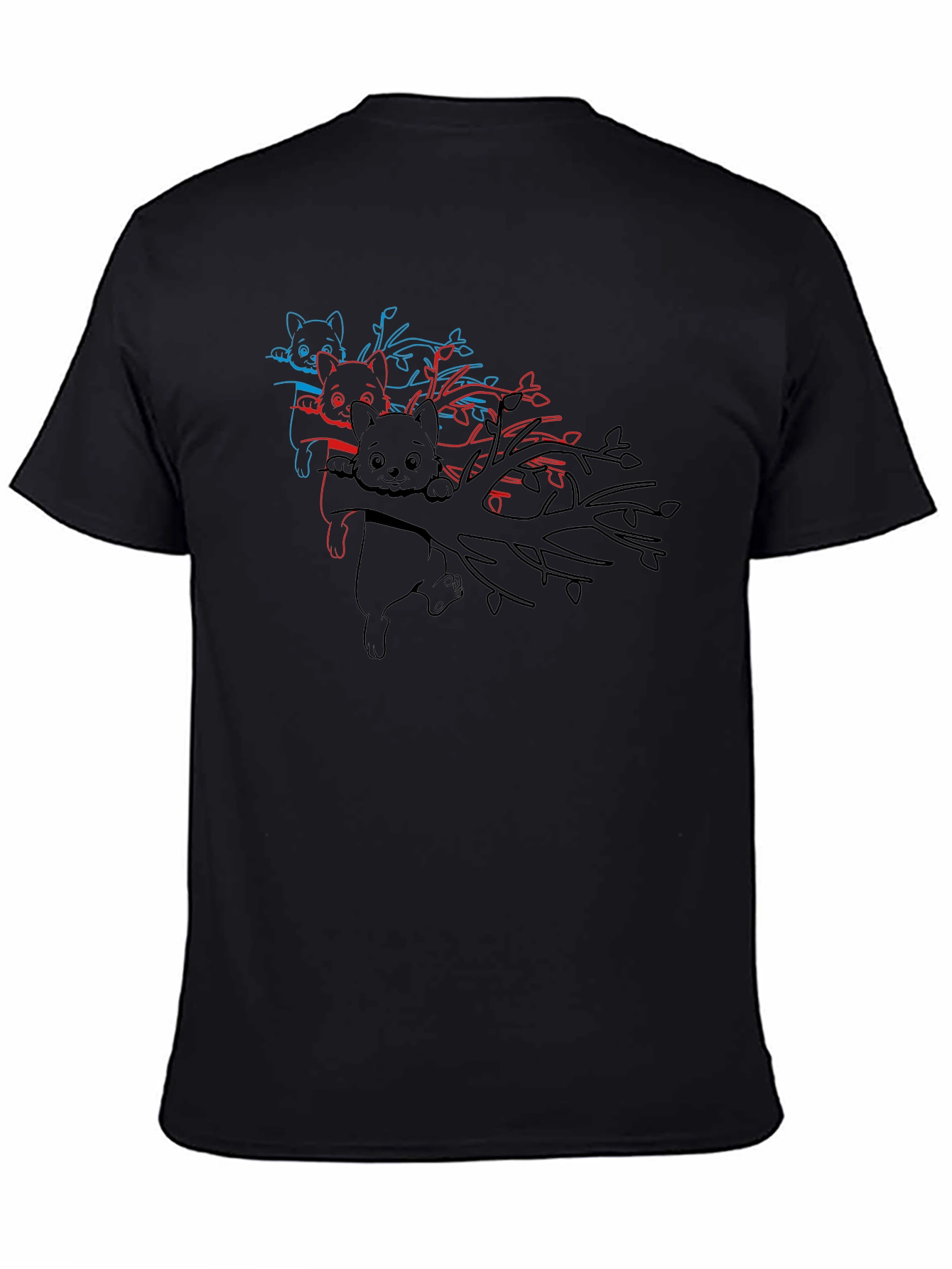 Koala Bear 3D Style Black T-Shirt