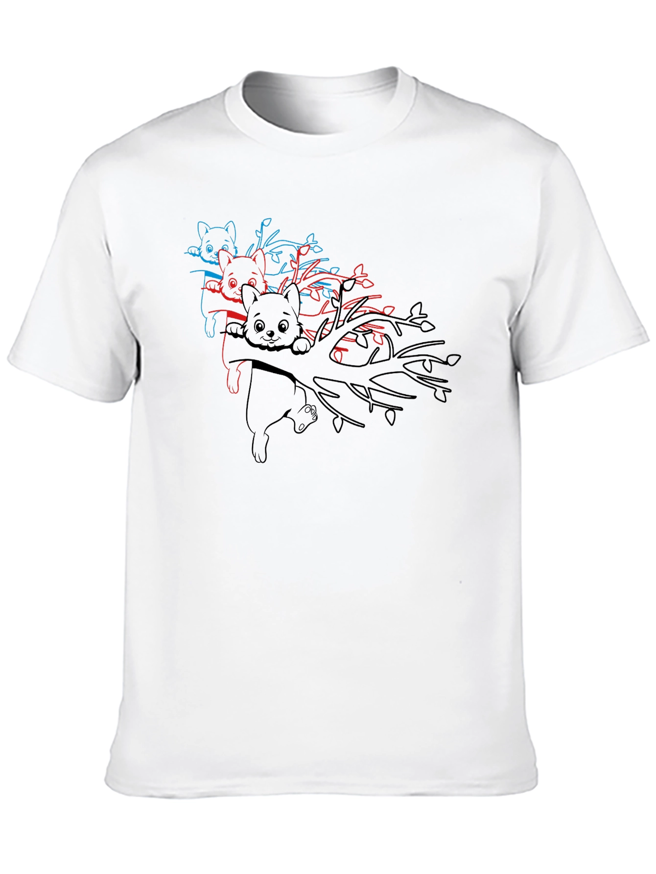 Koala Bear 3D Style Black T-Shirt