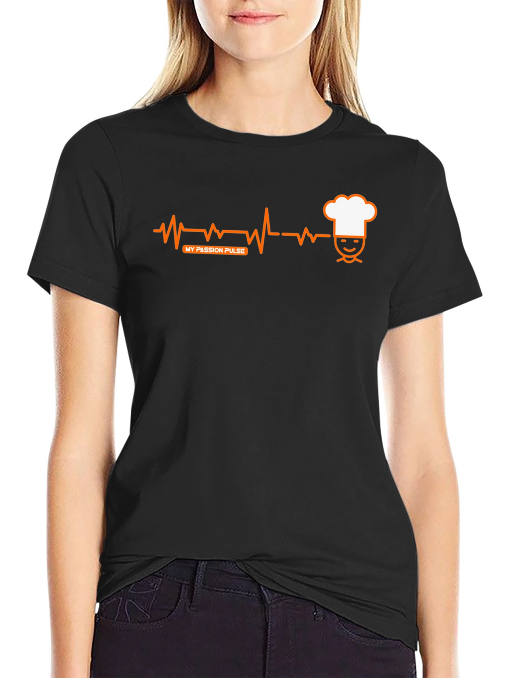 Chefs Passion Pulse T-Shirt - Black Crew Neck