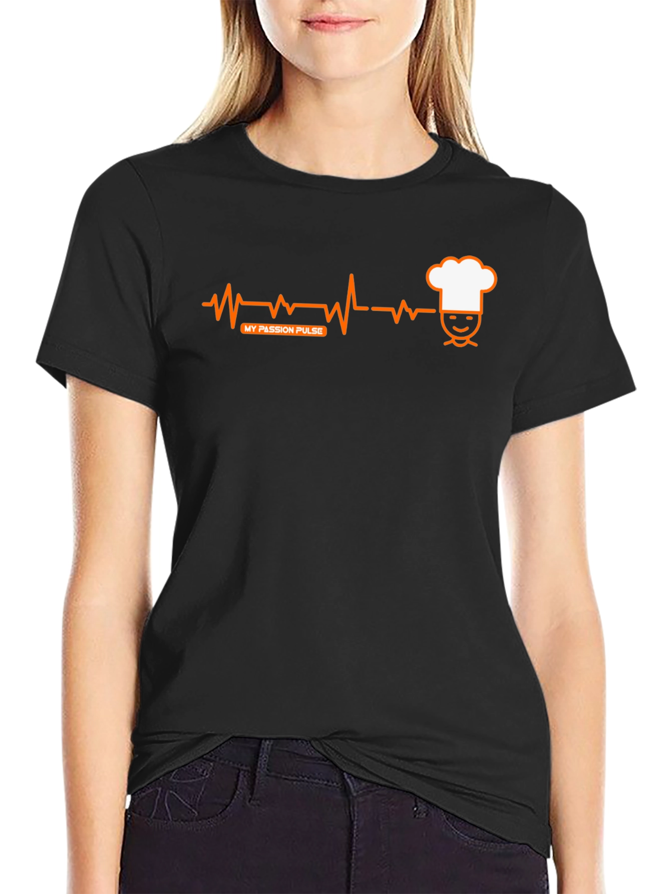 Chefs Passion Pulse T-Shirt - Black Crew Neck