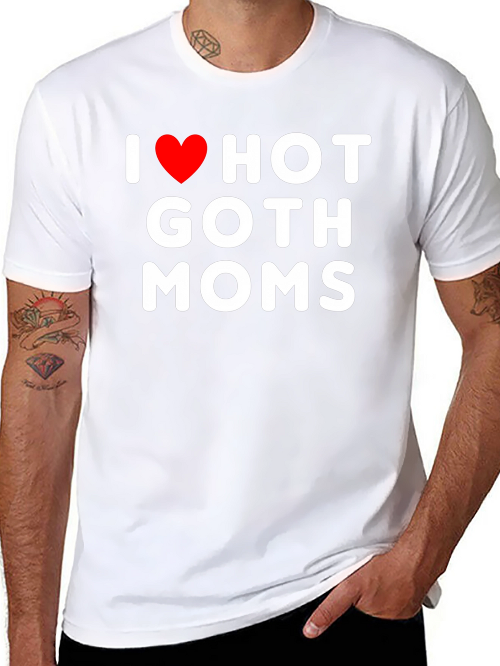 I Heart Hot Goth Moms Graphic Tee