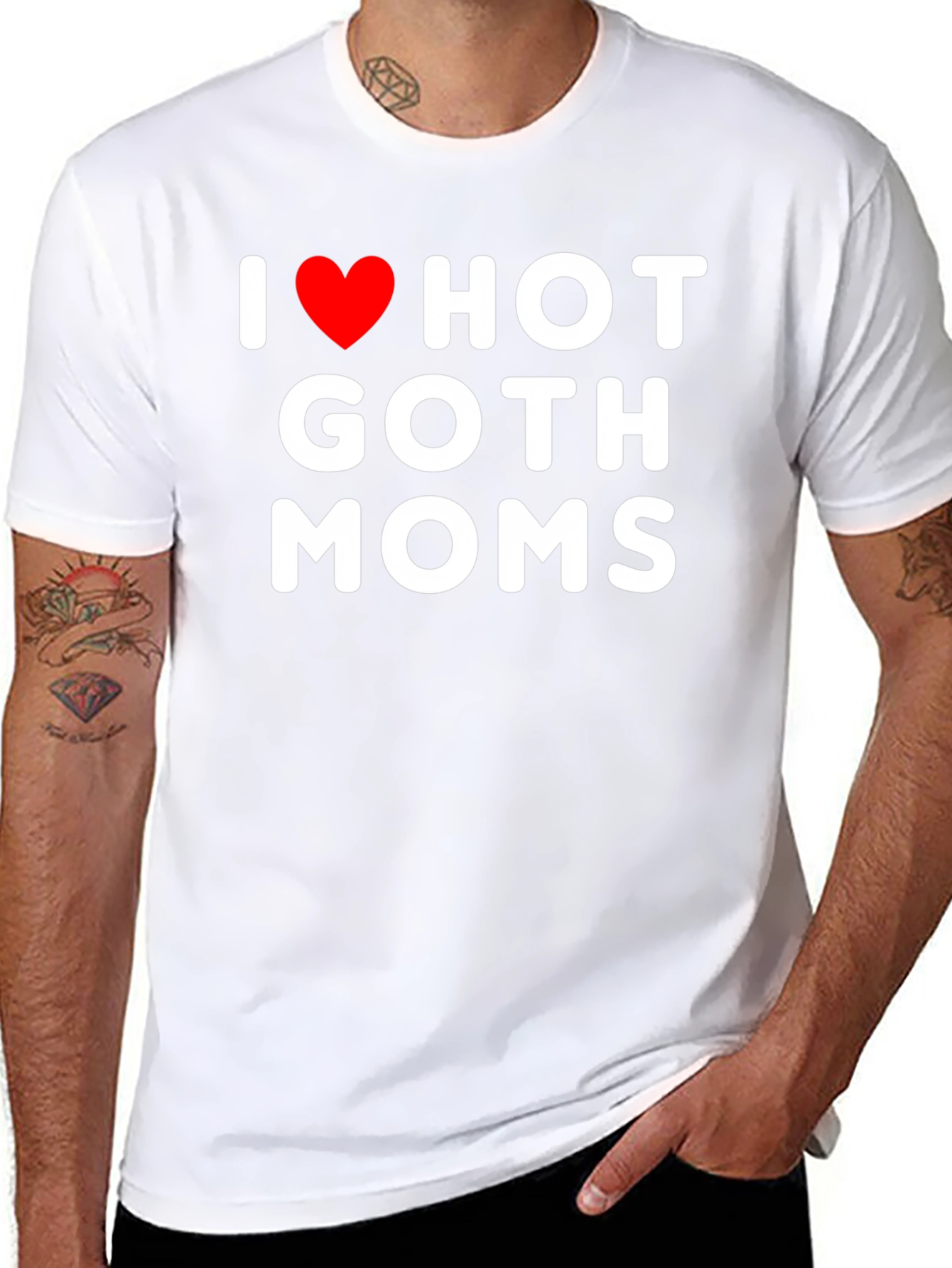 I Heart Hot Goth Moms Graphic Tee