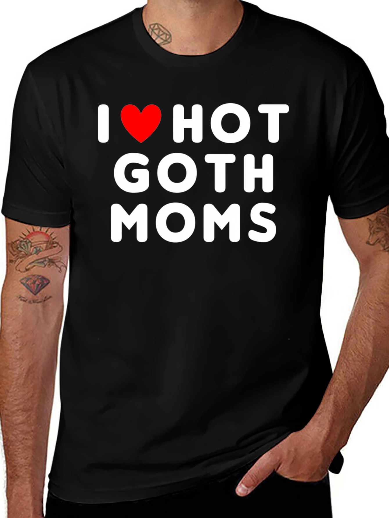 I Heart Hot Goth Moms Graphic Tee