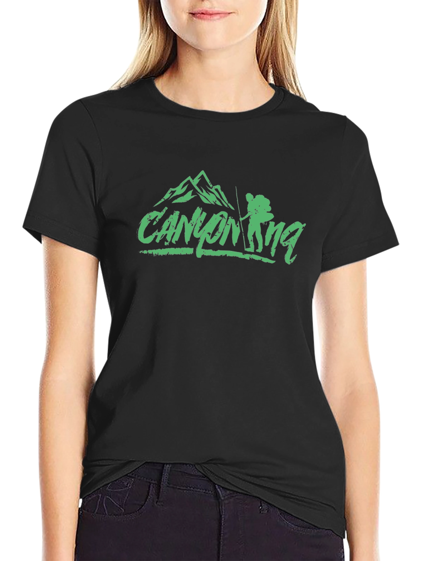 Canyoneering Black Graphic T-Shirt