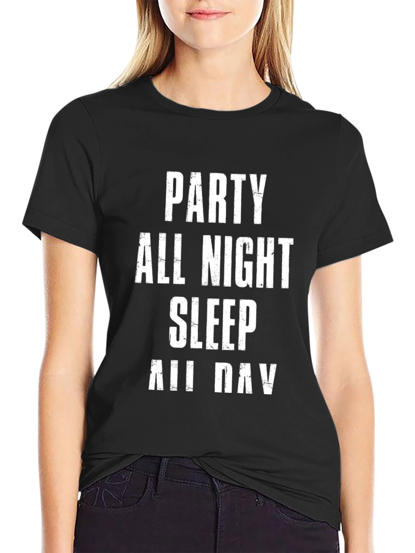 Party All Night Sleep All Day Graphic T-Shirt
