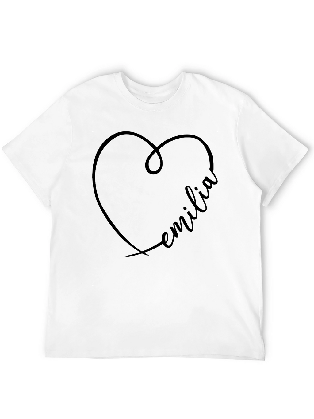 Emilia Heart Graphic Tee - Black