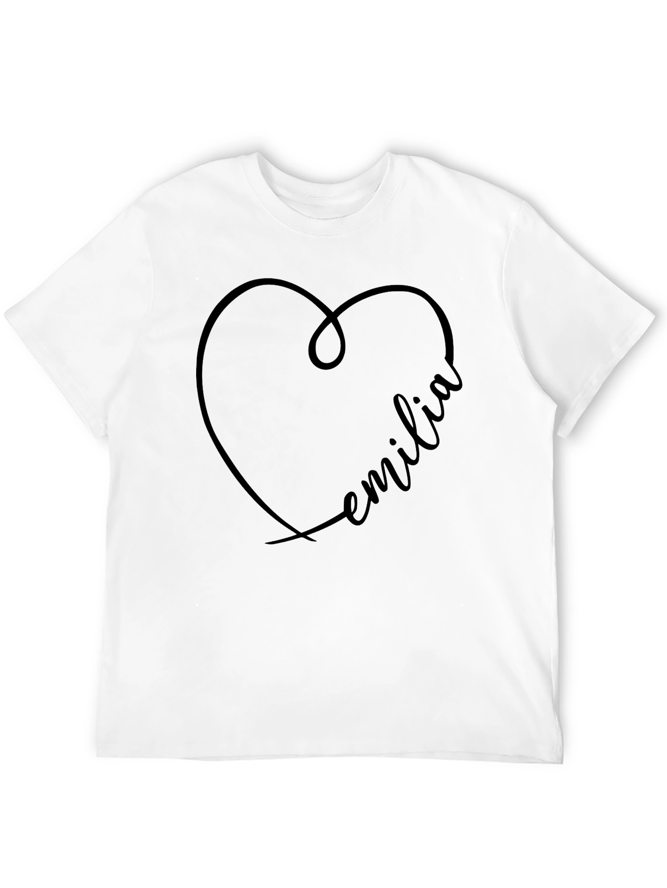 Emilia Heart Graphic Tee - Black