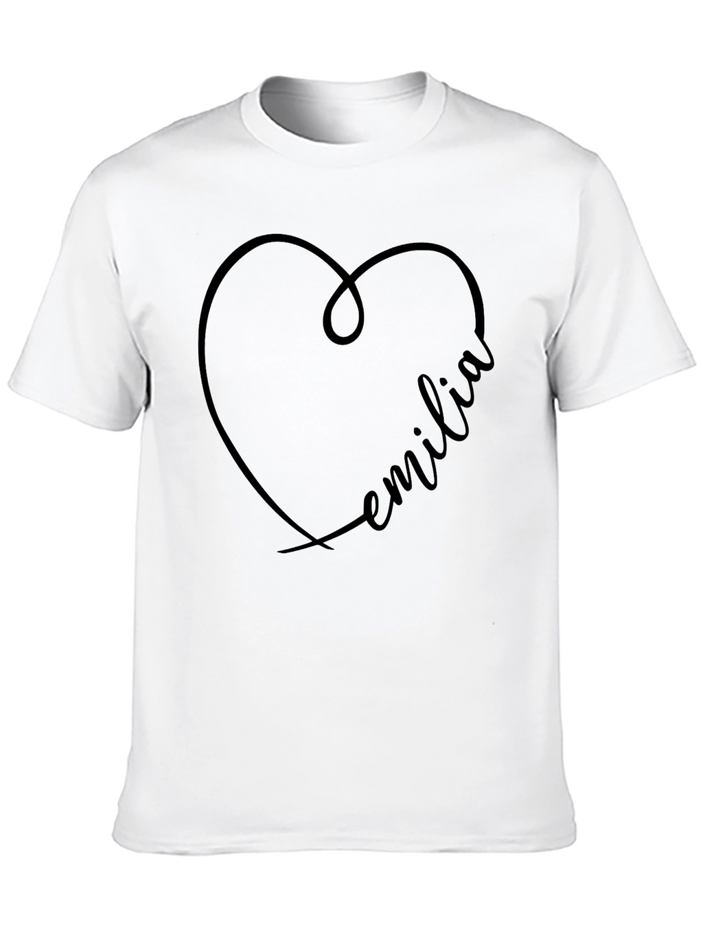 Emilia Heart Graphic Tee - Black