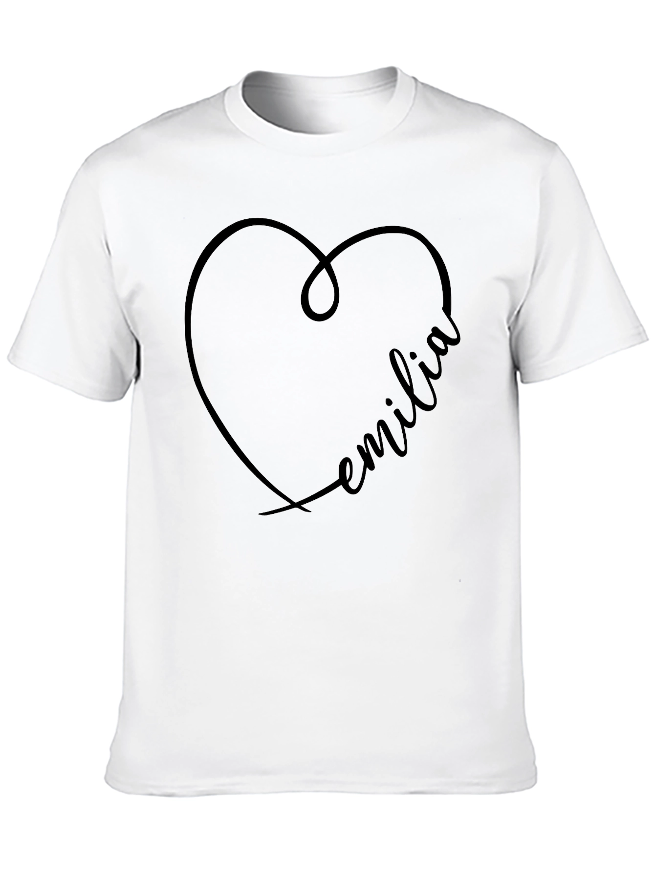 Emilia Heart Graphic Tee - Black
