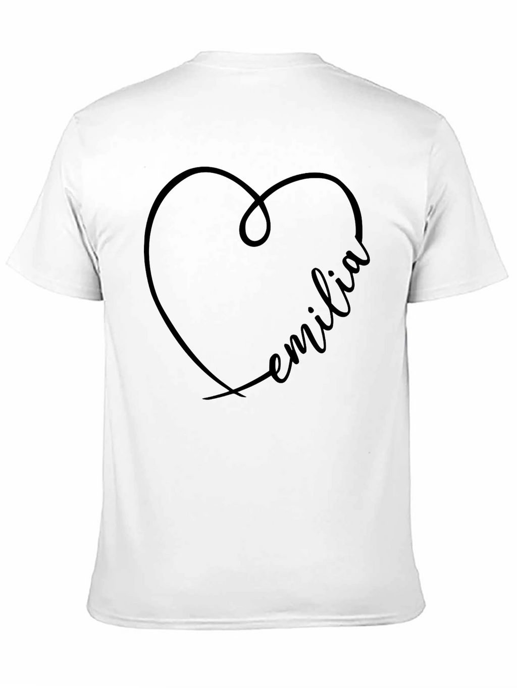 Emilia Heart Graphic Tee - Black