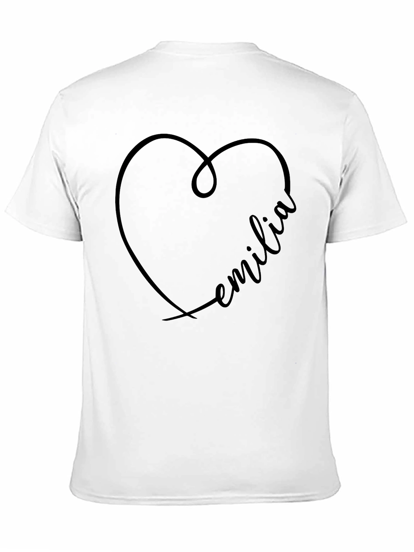 Emilia Heart Graphic Tee - Black