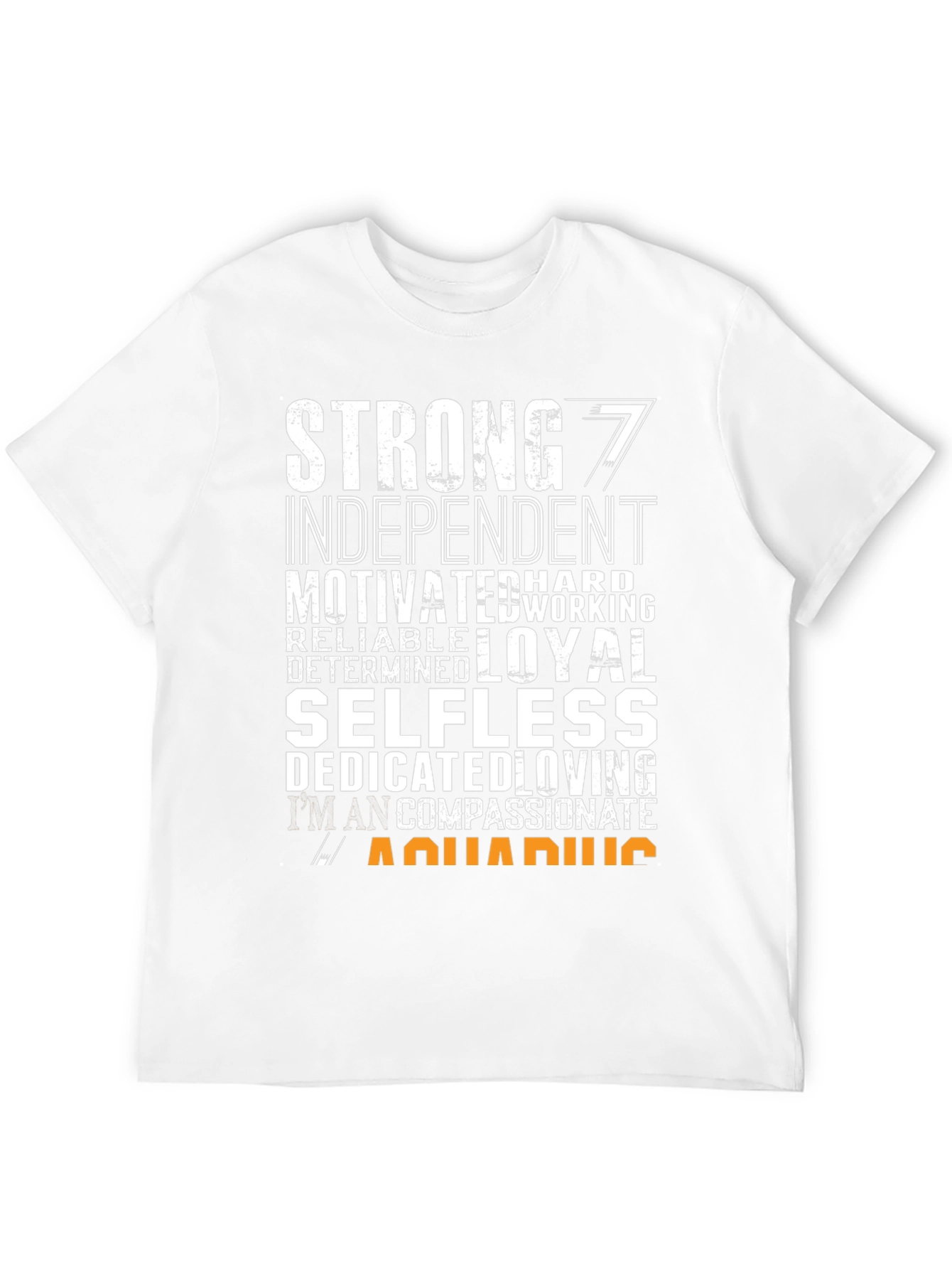 Strong Aquarius Zodiac Sign Black T-Shirt