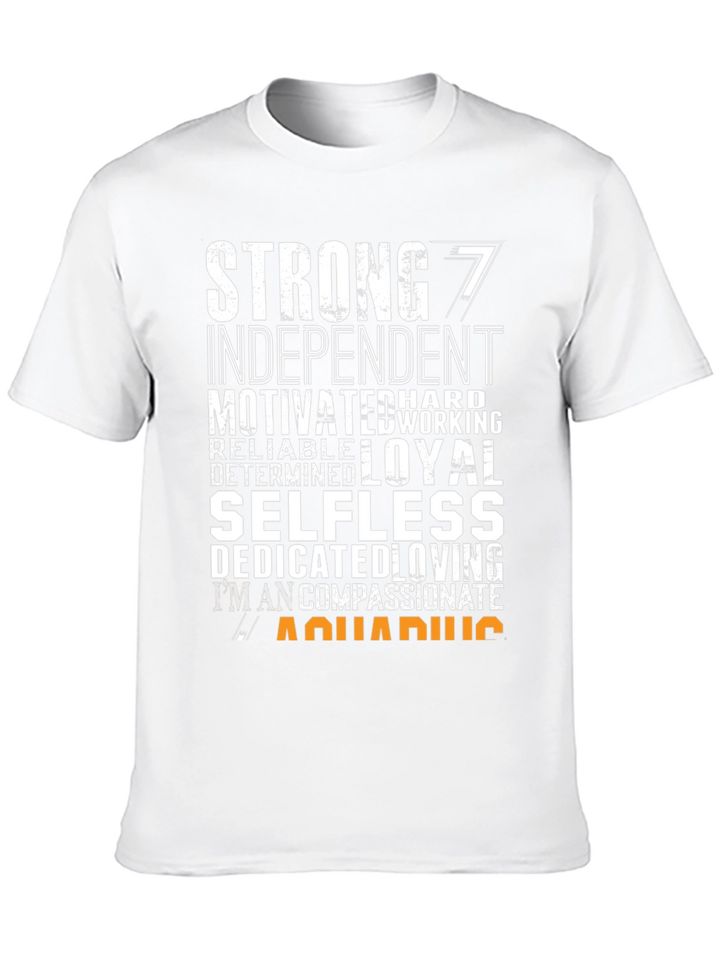 Strong Aquarius Zodiac Sign Black T-Shirt