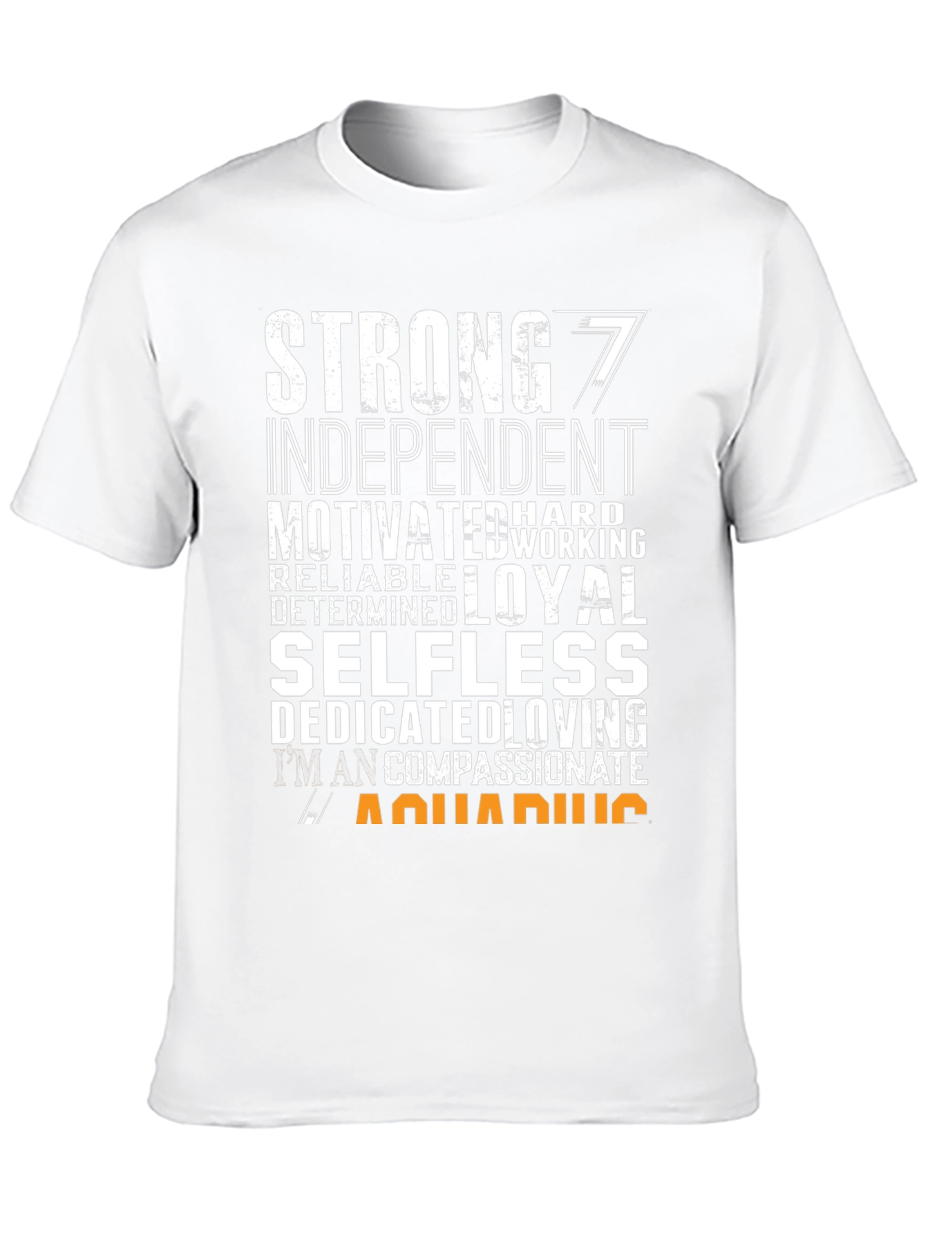 Strong Aquarius Zodiac Sign Black T-Shirt