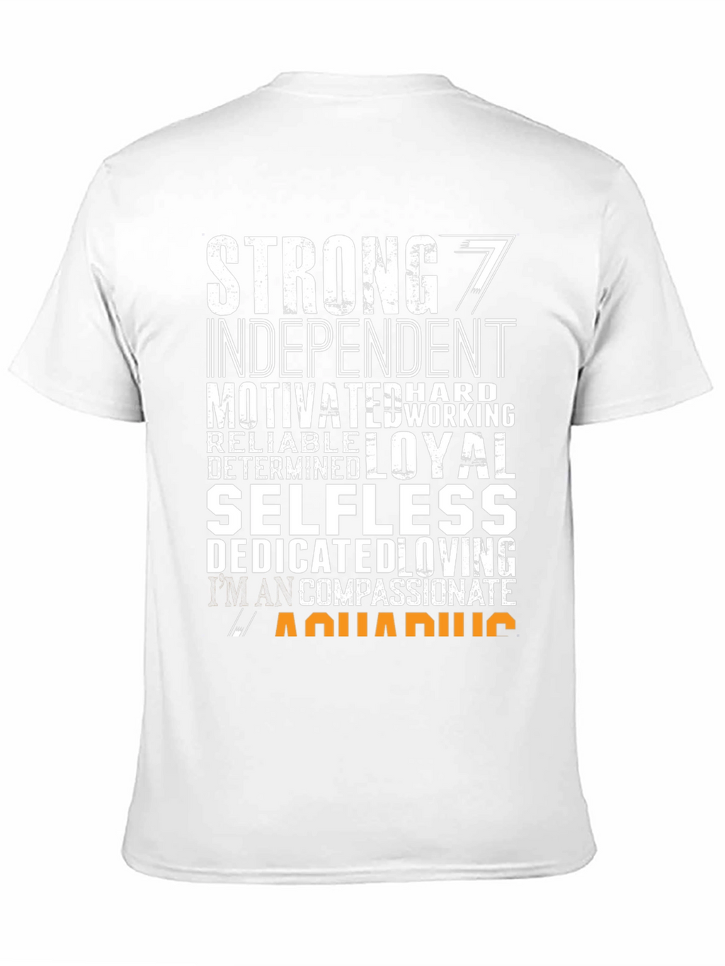 Strong Aquarius Zodiac Sign Black T-Shirt