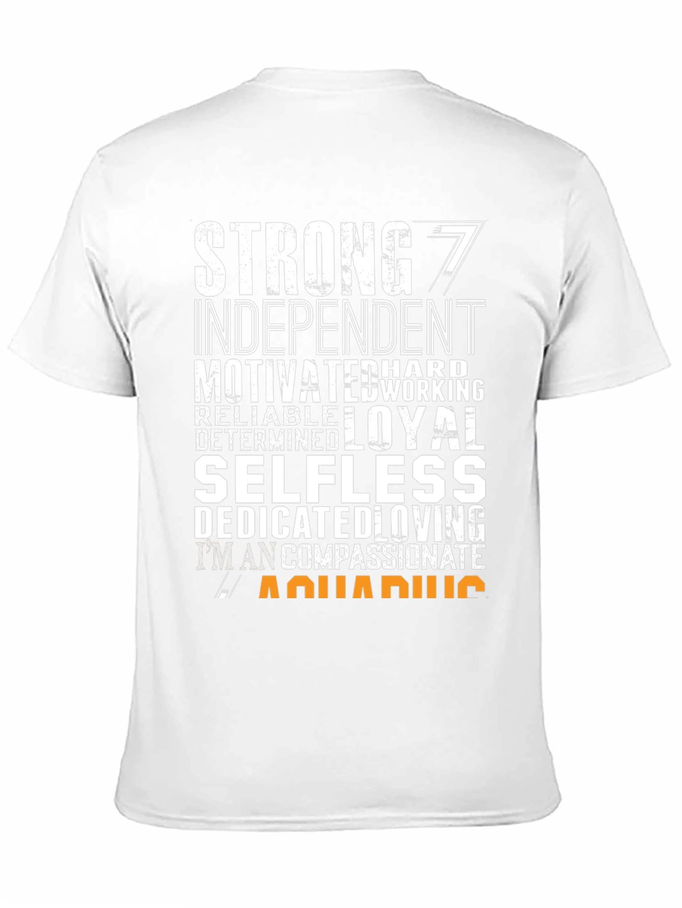 Strong Aquarius Zodiac Sign Black T-Shirt