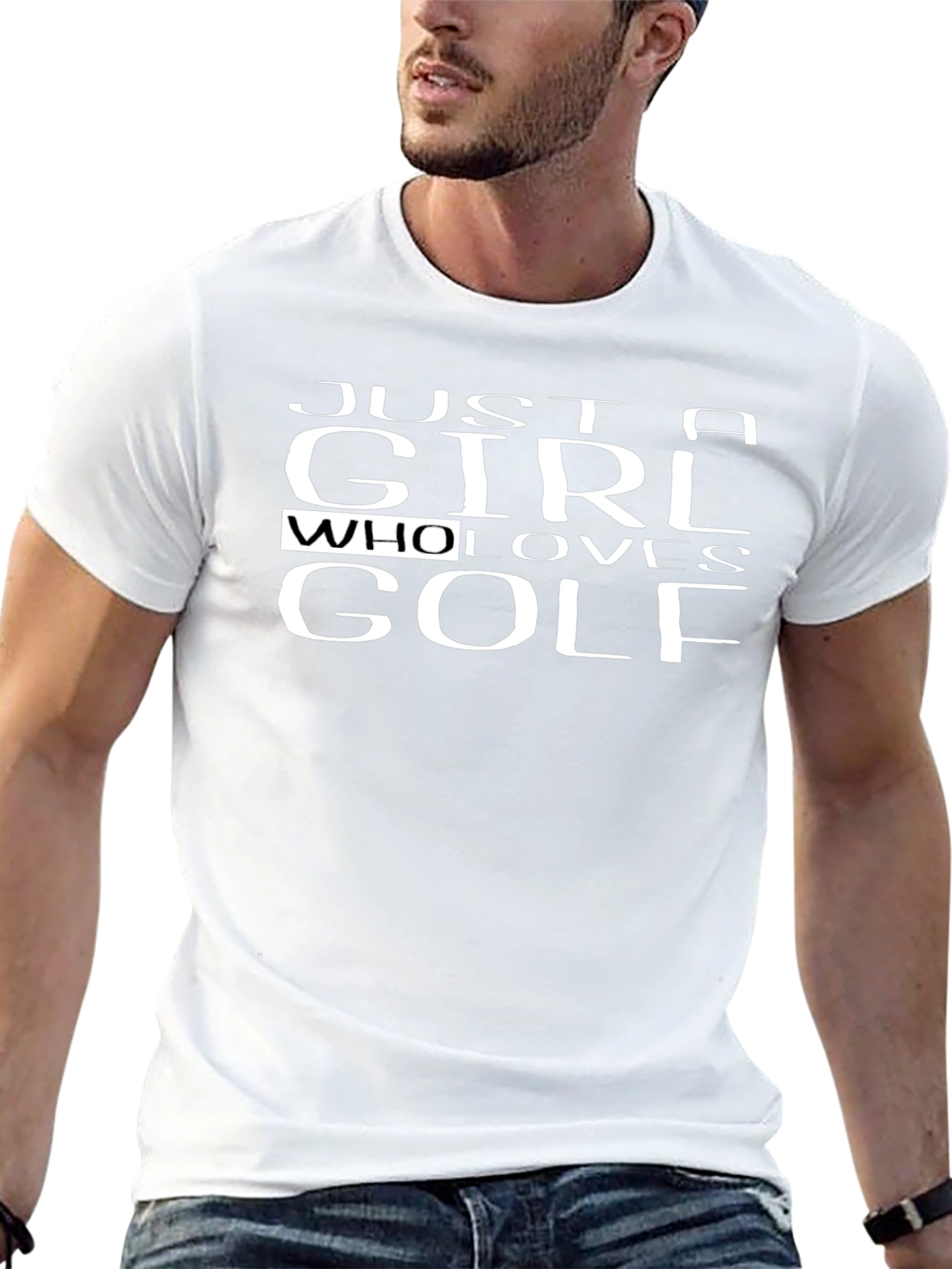 Just a Girl Who Loves Golf Black T-Shirt