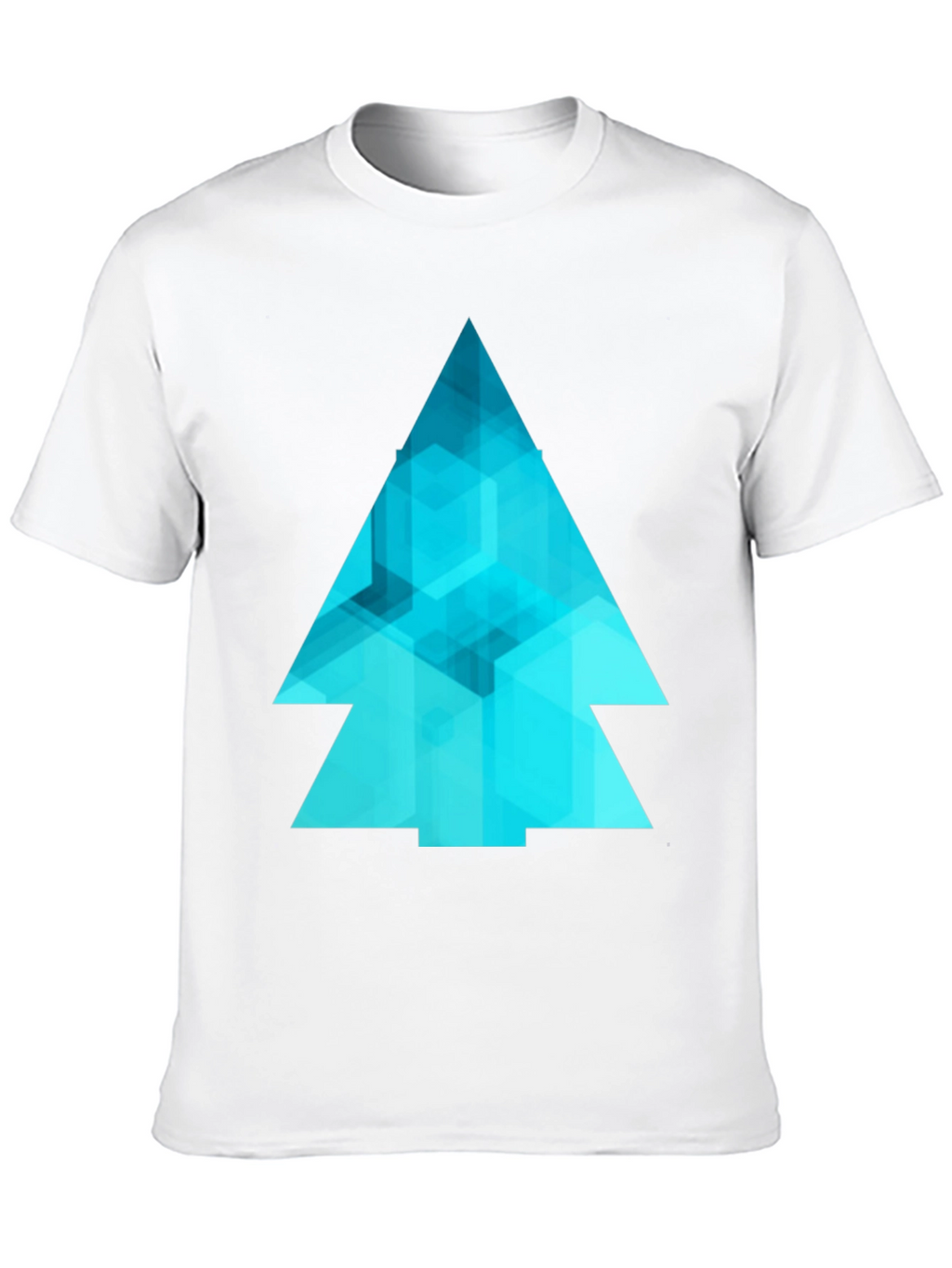 Abstract Geometric Tree Graphic Tee - Modern Design