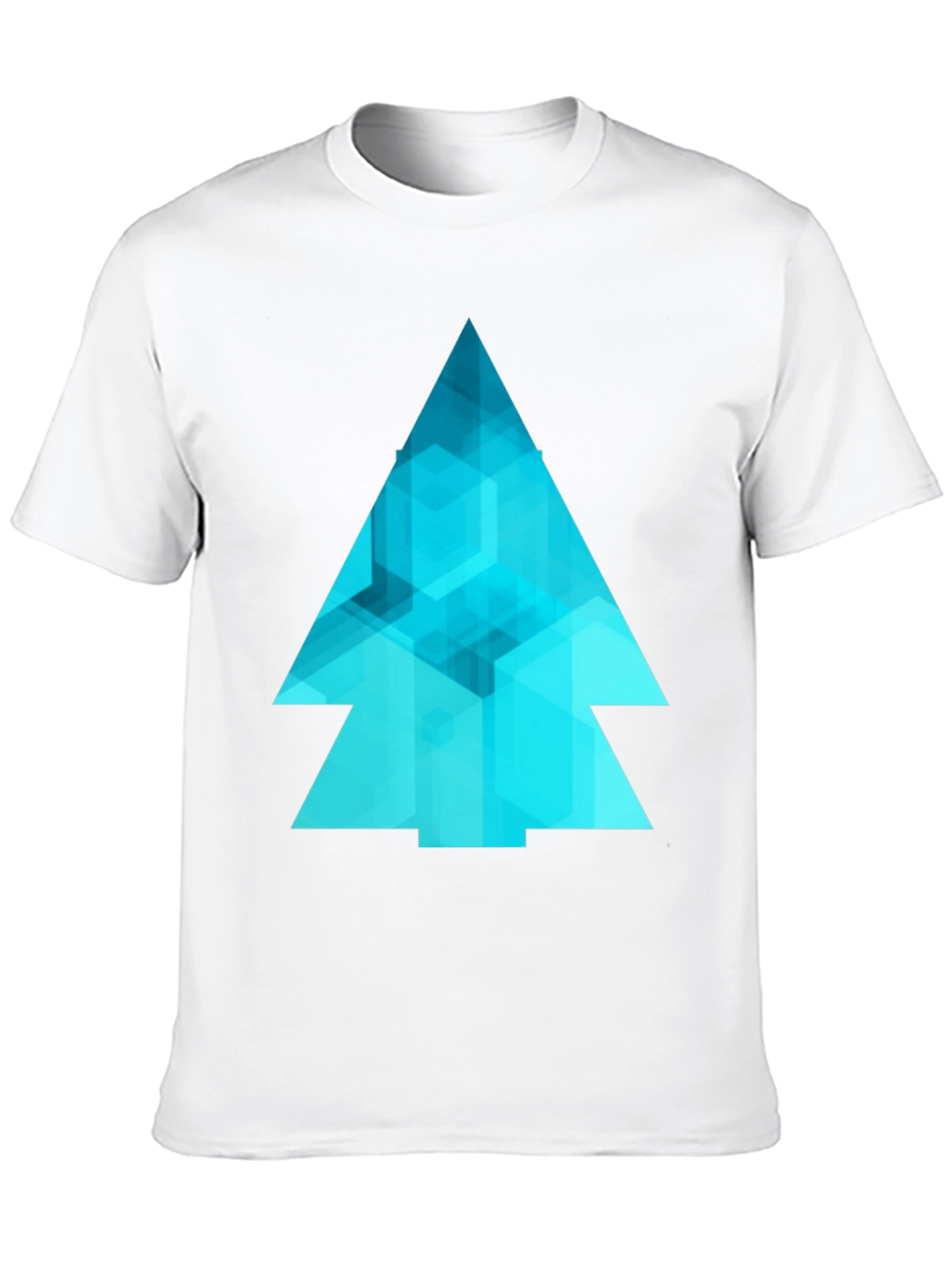 Abstract Geometric Tree Graphic Tee - Modern Design