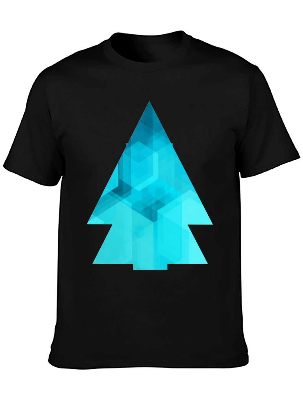 Abstract Geometric Tree Graphic Tee - Modern Design
