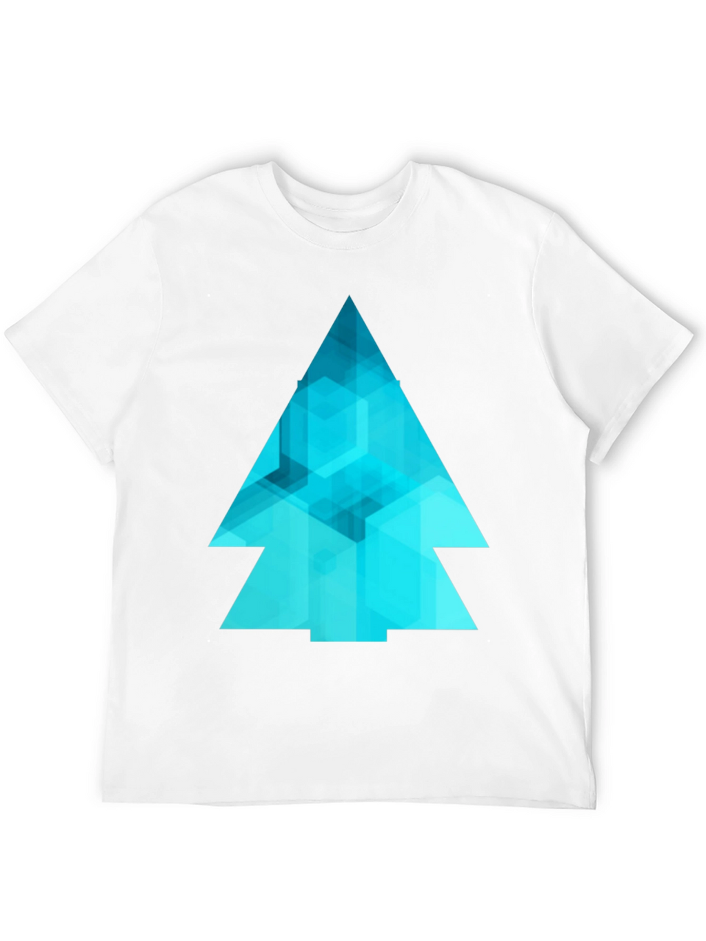 Abstract Geometric Tree Graphic Tee - Modern Design