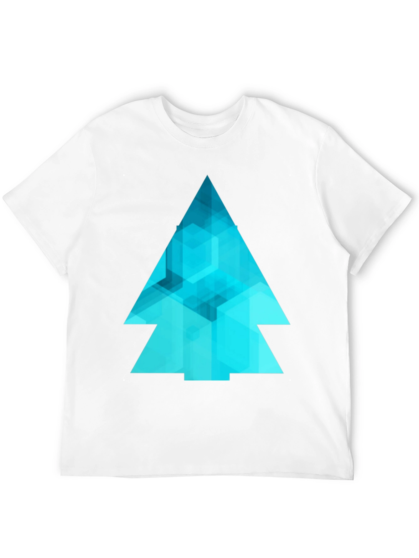 Abstract Geometric Tree Graphic Tee - Modern Design