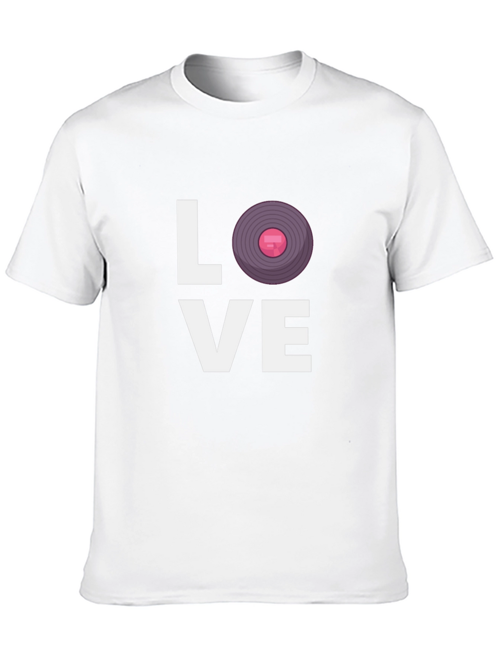 Love Vinyl Record Graphic Black T-Shirt